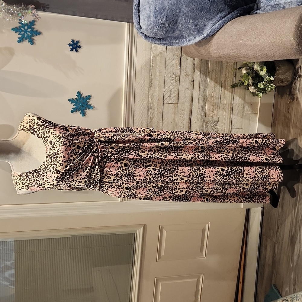 EUC Comfortcode by Cuddl Duds Women's sz L Animal Print Maxi Dress
